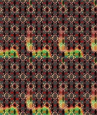 Siyah ve kahverengi renkli şirin çiçek desenleri. Raster Modaya uygun kumaş deseni. Renkli Bahar Teması eskiz kalıbı. Düz Çiçek Elementleri Tasarımı.