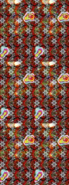 Flat Flower Elements Design. Colour Spring Theme sketch pattern Background. Flowers on gray and red colors. Cute flower raster pattern.