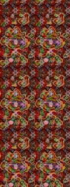 El çizimi Raster çizimi. Çizim çiçek deseni duvar kağıdı, web sitesi arka planı, ambalaj kağıdı, davetiye, broşür, afiş veya web sitesi için kullanılabilir. Karalama elementleri.