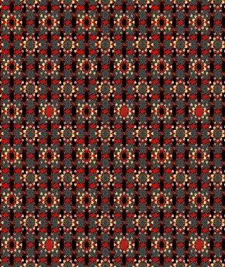 Çiçek ve yapraklı çiçek deseni. Küçük çiçekli şirin bir desen. Raster illüstrasyonu.