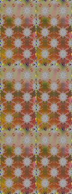 Çiçekli karalama şeklinde Raster çiçek deseni. Kahverengi ve gri renkli çiçekler. Yumuşak, yaz çiçekli arka plan.