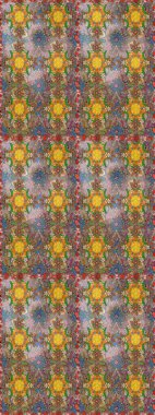 Kızılderili desenli desenli desenli şal deseni. Raster Henna dövme stili. Tekstil, tebrik kartı, boyama kitabı, telefon kılıfı baskısı için kullanılabilir. Etnik Mandala süsü.