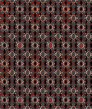 Soyut etnik raster çizim kalıbı. Kabile sanatı boho baskısı, klasik çiçek arkaplanı. Arkaplan dokusu, duvar kağıdı, siyah ve kahverengi renkli çiçek teması.