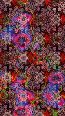 Kahverengi ve pembe renkli çiçekler. Renkli Yaz Temalı eskiz kalıbı. Düz Çiçek Elementleri Tasarımı. Raster illüstrasyonunda çiçek deseni çizimi.