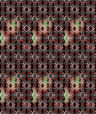 Raster Illustrasyon 'daki Çiçek Deseni' nin son moda çizimi. Siyah ve kahverengi renkte çiçekler. Renkli Yaz Temalı eskiz kalıbı. Düz Çiçek Elementleri Tasarımı.