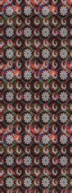 Flat Flower Elements Design. Nice flower raster pattern. Flowers on gray and brown colors. Colour Spring Theme sketch pattern Background.