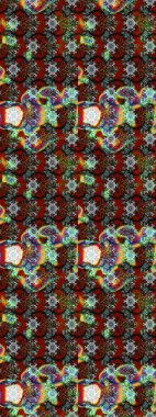 Flat Flower Elements Design. Flowers on brown and red colors. Cute flower raster pattern. Colour Spring Theme sketch pattern Background.