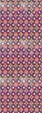 Abstract ethnic raster seamless pattern. Tribal art boho print, vintage flower background. Background texture, wallpaper, floral theme in purple and neutral colors.