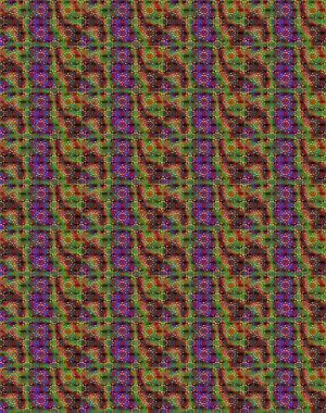 Raster illüstrasyonundaki çiçek desenli çizim. Kahverengi ve yeşil renkte çiçekler.