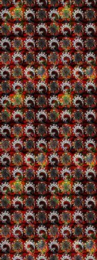 Güzel kumaş deseni. Bahar çiçekleriyle güzel bir çiçek deseni çizmişsin. Raster illüstrasyonu.