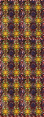 Kahverengi ve yeşil renkli çiçekler. Çiçeksiz desenli arka plan. Tişört baskısı için çiçek boyama rasteriName.