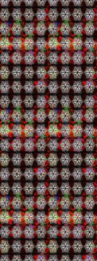 Siyah ve kahverengi renkte çiçekler. Raster düz çiçek çizim deseni. Tasarım hediye paketi, tebrik kartları, posterler ve afiş tasarımı.