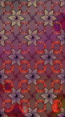 Tropik çiçekler. Kahverengi renkli çiçekler. Gömlek çizimi Arkaplan Deseni.