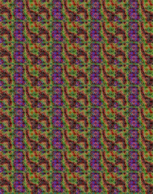 Raster illüstrasyonundaki çiçek desenli çizim. Kahverengi ve yeşil renkte çiçekler.