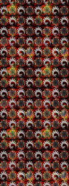 Güzel kumaş deseni. Bahar çiçekleriyle güzel bir çiçek deseni çizmişsin. Raster illüstrasyonu.