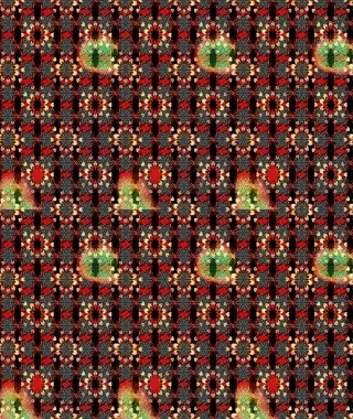 Üzerinde gelincikler ve vadi zambakları olan renkli çiçek desenli nakış deseni. Tekstil tasarımı için siyah ve kırmızı renkli geleneksel halk çiçekleri buketi.