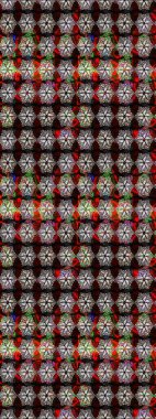 Siyah ve kahverengi renkte çiçekler. Raster düz çiçek çizim deseni. Tasarım hediye paketi, tebrik kartları, posterler ve afiş tasarımı.