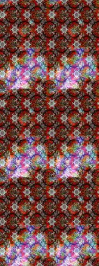 Flowers on brown and red colors. Flat Flower Elements Design. Colour Spring Theme sketch pattern Background. Nice flower raster pattern.
