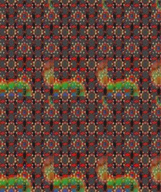 Gri ve kahverengi çiçekli eskiz deseni, suluboya çiçek deseni, sevimli çiçek, duvar kağıdı, kart veya kumaş için fayanslı. Raster - stok.