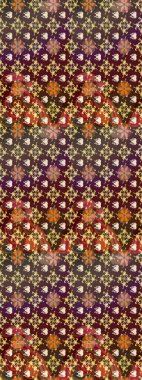 Modaya uygun kumaş deseni. Renkli Yaz Temalı eskiz kalıbı. Sevimli çiçek raster deseni. Düz Çiçek Elementleri Tasarımı.