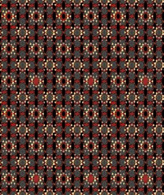 Raster düz çiçek çizim deseni. Hediye ambalaj kağıdı, tebrik kartları, posterler ve pankart tasarımı. Siyah ve kahverengi renkte çiçekler.