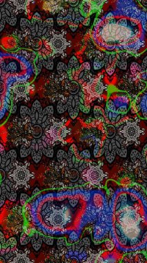 Raster Güzel kumaş deseni. Çiçek arkaplan ile soyut zarafet çizim deseni.