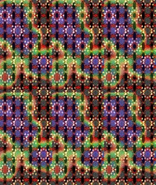 Raster illüstrasyonundaki çiçek desenli çizim. Siyah ve kahverengi renkte çiçekler.