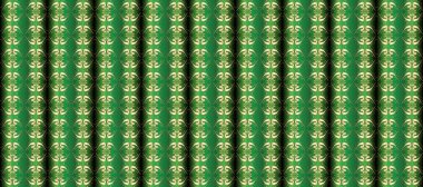 Kusursuz altın desenli bukleler. Doğu tarzı arabesk. Parlak dantel, stilize çiçekler, şal desenli. Hassas altın deseni açın. Hoş renklerde, altın elementlerle kusursuz desen. Raster illüstrasyonu.