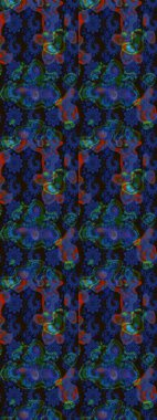 Raster çiçek desenli çiçek deseni, yapraklar, dekoratif elementler, sıçrama, lekeler, el çizimi kontur çizgileri ve Doodle çizim stili, grafik raster çizim çizimi.