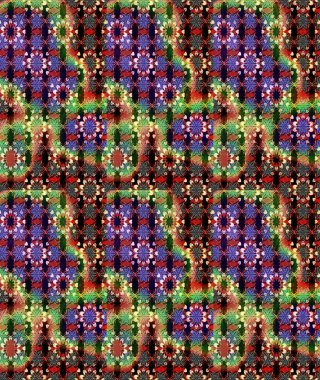 Raster illüstrasyonundaki çiçek desenli çizim. Siyah ve kahverengi renkte çiçekler.