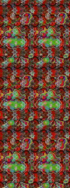 Sketch Colour Spring Theme eskiz kalıbı. Sevimli çiçek raster deseni. Kahverengi ve kırmızı renkte çiçekler. Düz Çiçek Elementleri Tasarımı.