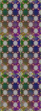 Çiçekli el, pürüzsüz desen çizmiş. Modern gelişim, gri ve yeşil raster arka plan duvar kağıdı çizimi, klasik çizgiler, desenli desenli çiçekler, çiçekli süsler..