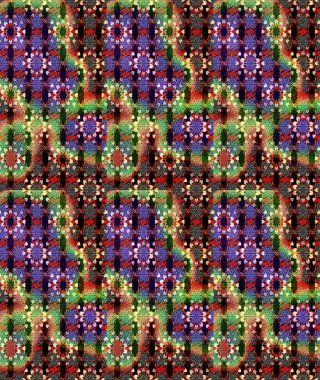 Raster illüstrasyonundaki çiçek desenli çizim. Siyah ve kahverengi renkte çiçekler.