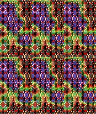 Siyah ve kırmızı renkte etnik çiçeklerle süslenmiş zarif bir eskiz şekli. Raster Çiçek İllüstrasyonu güzel tekstil..