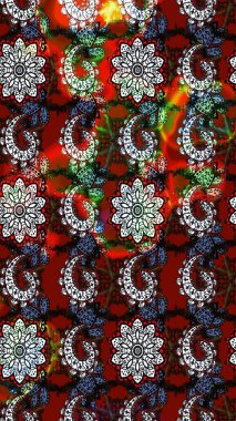 Robot resim. Küçük çiçekte güzel bir desen. Moda baskıları için zarif bir şablon. Küçük renkli çiçekler. Çiçekli yaz çiçekleri. Motley illüstrasyonu.