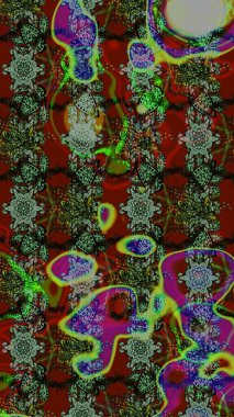 Tekstil veya kitap kapakları, imalat, duvar kağıtları, baskı, hediye paketi ve yapıştırma kitabı için çiçek eskizi geçmişi. Küçük çaplı çiçeklerdeki basit şirin desenler. Raster illüstrasyonu.