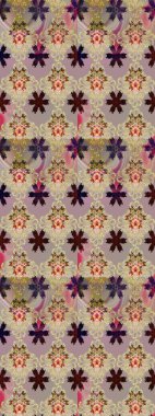 Çiçekler bej ve nötr renklerde. Raster illüstrasyonunda kusursuz çiçek deseni.