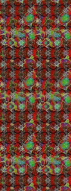 Kahverengi ve gri renkli şirin çiçekler. Raster illüstrasyonu. Moda baskısı, albüm, ambalaj kağıdı ve duvar kağıdı için zarif dekoratif süslemeler. Küçük çiçekli basit bir çiçek çizimi..