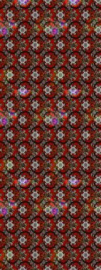 Düz Çiçek Elementleri Tasarımı. Renkli Bahar Teması eskiz kalıbı. Güzel çiçek deseni. Kahverengi ve kırmızı renkte çiçekler.