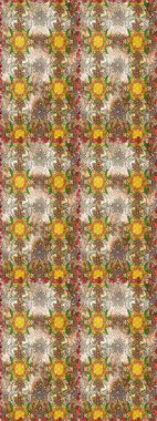 Cute flower raster pattern. Flat Flower Elements Design. Sketch Colour Spring Theme sketch pattern Background. Flowers on beige and brown colors.