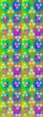 Vadinin yeşil ve mavi renkli çiçekleri. Raster dikişsiz çiçek deseni.