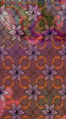 Süslü kumaş deseni. Çiçekli çiçek deseni, suluboya. Raster deseni.