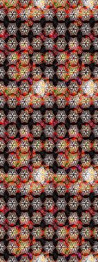 Güzel kumaş deseni. El çizimi. Raster illüstrasyonu. Çiçekler, dallar, otlar ve çiçekler.