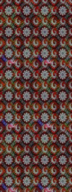 Çiçekli güzel suluboya desen. Raster illüstrasyonu. Gri ve siyah renklerde.