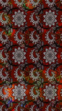 Çiçekli karalama şeklinde Raster çiçek deseni. Kahverengi ve gri renkli çiçekler. Nazik, narin çiçek arkaplanı.