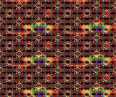 Çiçekli eskiz deseni. Suluboya çizimi. El çizimi. Siyah ve kırmızı renkte çiçekler.