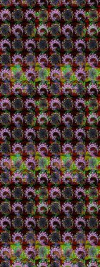 Suluboya çiçekli çiçek deseni. Siyah ve kahverengi renkli güzel bir tekstil. Raster illüstrasyonu.