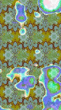 Elle çizilmiş sonbahar çiçeği deseni. Renkli yeşil ve mavi çizim kalıpları. Doodle tarzı. Tekstil ve kapak tasarımı için mükemmel. Yeşil ve mavi renkte çiçekler.