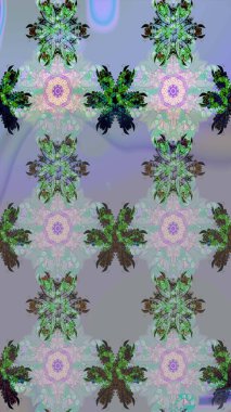 Bahar mevsimi. Raster güzel bir çiçek deseni çizmiş. Gri ve mavi renkte çiçekler. Nazik romantik baskı. Tatil havası..