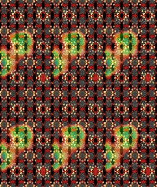 Küçük çiçekteki sevimli çiçek deseni. Güzel karalamalı çiçek desenli çizim. Güzel kumaş deseni. Raster illüstrasyonu.